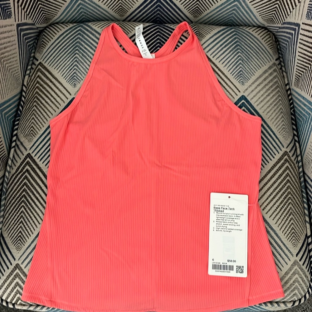 NWT Lululemon Base Pace Tank Ribbed